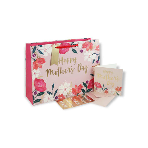 Picture of SHOPPER BAG FLORAL W/CARDS&STICKERS